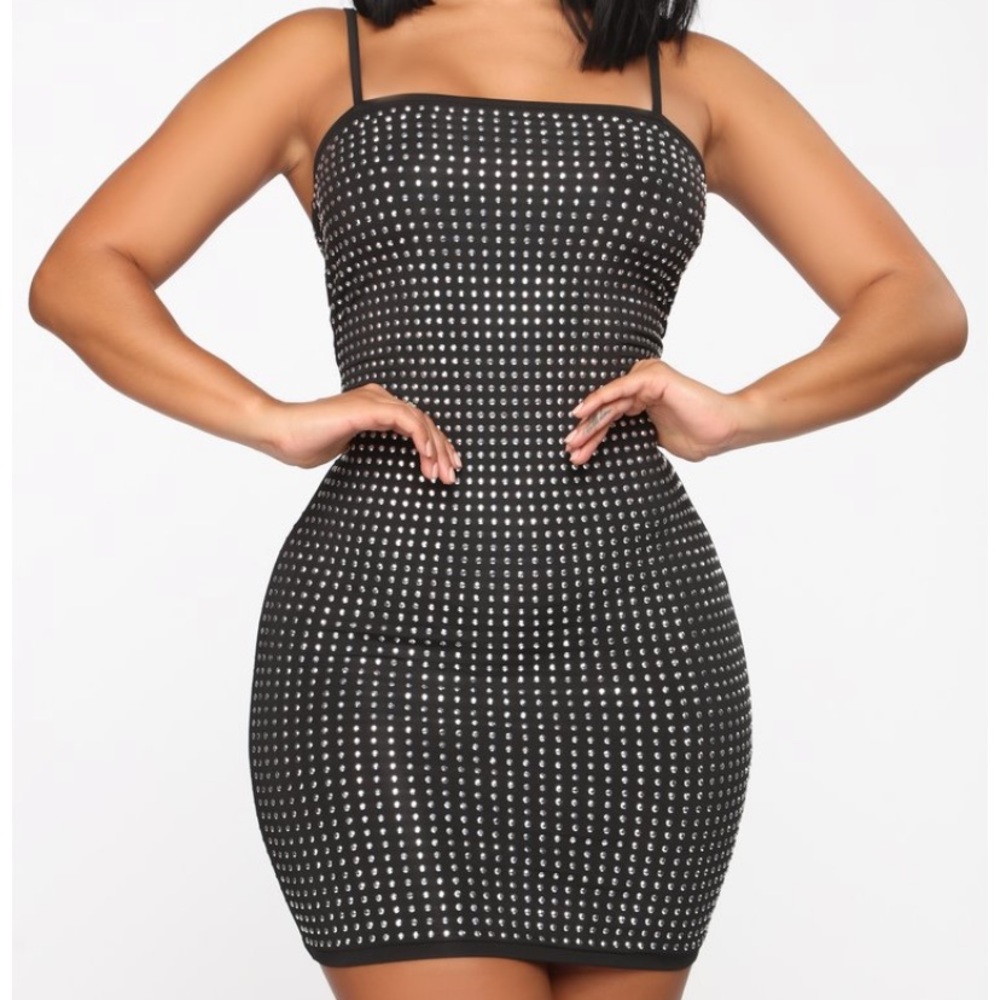 Fashion Nova rhinestone party mini dress